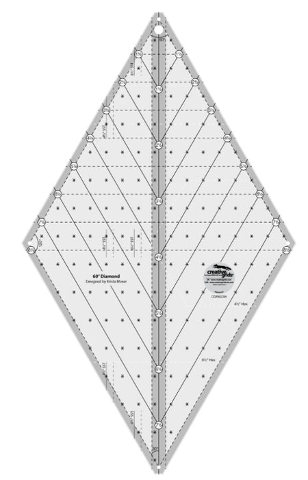 Creative Grids Quilt Ruler 60 Degree Diamond (CGR60DIA)