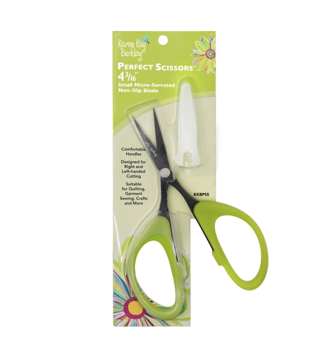 Perfect Scissors Green 4 3/16in Small Micro-Serrated Non-Slip Blade (KKBPSS)