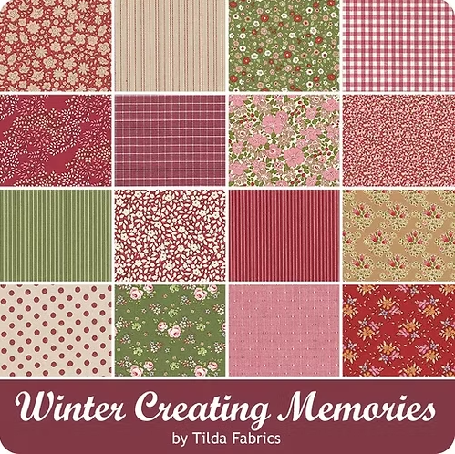 Creating Memories Fat Quarter Bundle 16 Fabrics 20x22in Winter Red & Greens