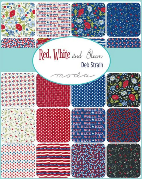 Red, White and Bloom 10" Layer Cake Deb Strain