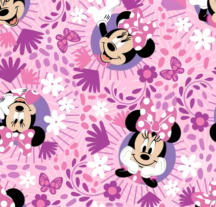 Springs Creative 45" Wide Minnie Icon Badge 100% Cotton (80150-A62028)