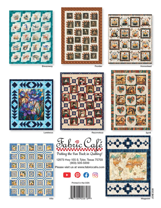 Fabric Cafe Panel Pizzazz 3-Yard Quilts Book 032643