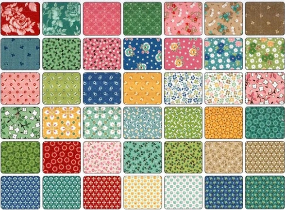 Lori Holt Home Town Rolie Polie 40 2.5-inch Strips Jelly Roll Riley Blake Designs RP-13580-40