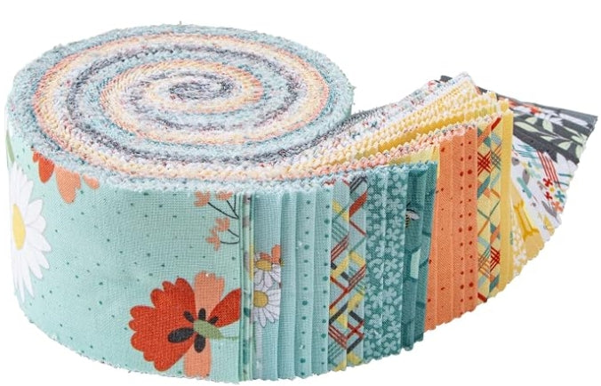 Amanda Castor Sunshine and Sweet Tea Rolie Polie 40 2.5-inch Strips Riley Blake RP-14320-40