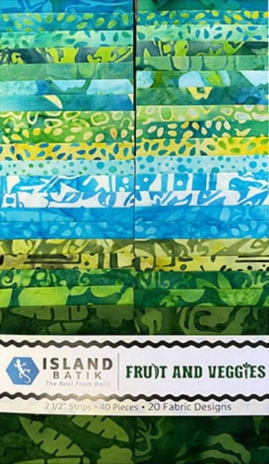Island Batiks 2.5" Strips (Fruits and Veggies)