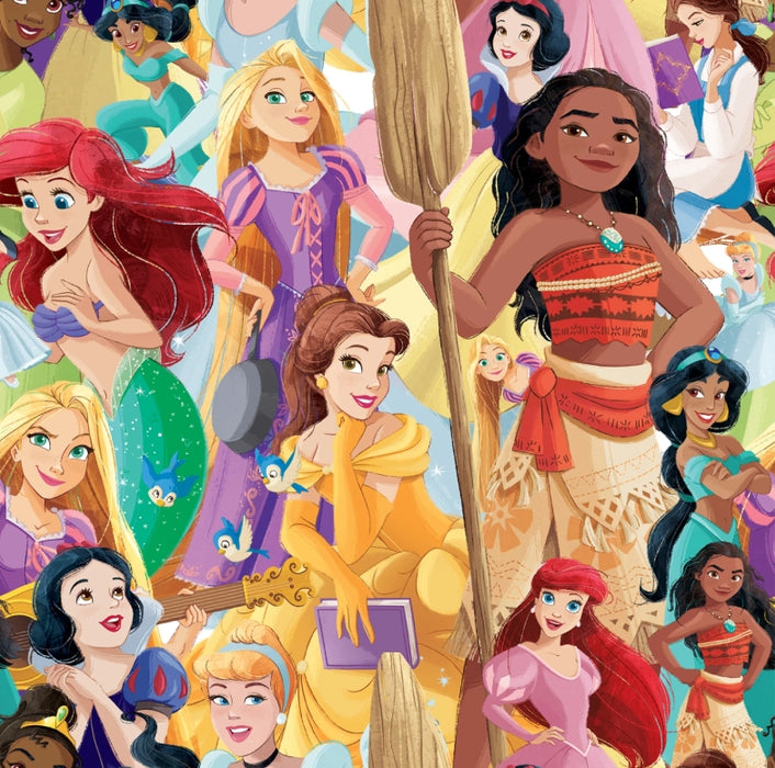 45" Wide Disney Princesses Packed 100% Cotton (80523-A62028)