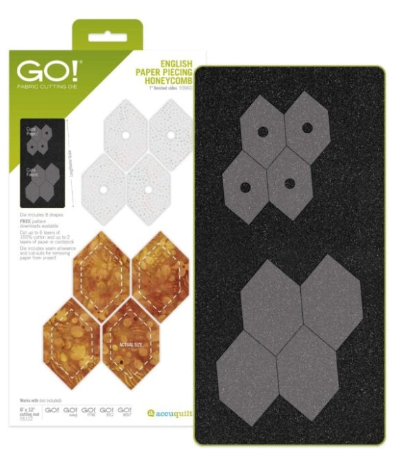 GO! English Paper Piecing Honeycomb-1" Finished Sides Die #55960