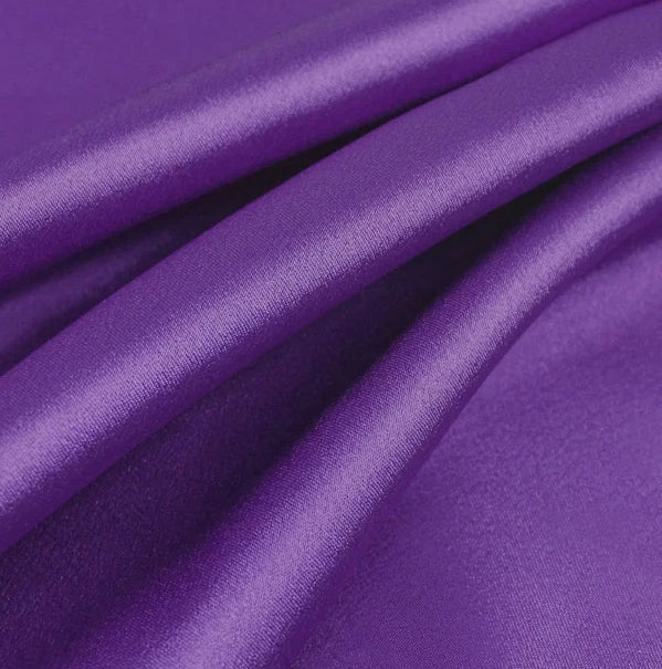 Dancelight Satin Fabric Purple, Sold by The Yard 100% Polyester