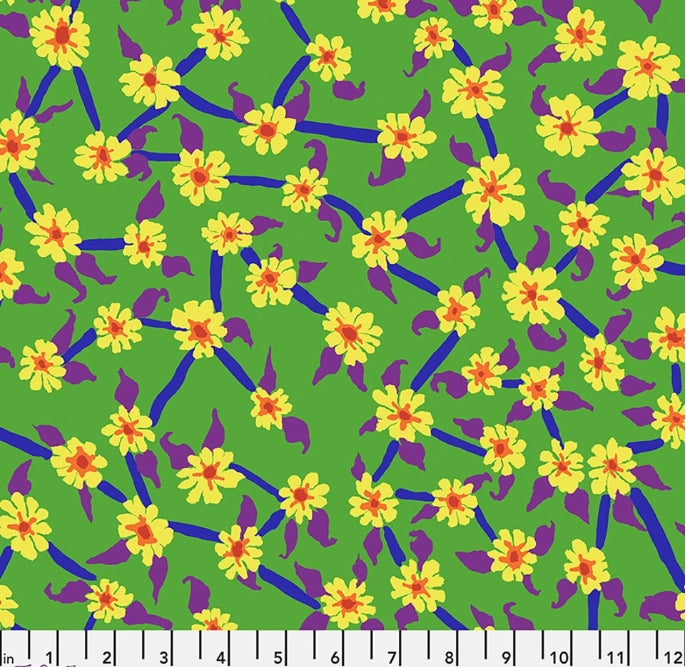 45" Wide Kaffe Fassett 100% Cotton Mayflower Green PWBM106 Sold By The Yard