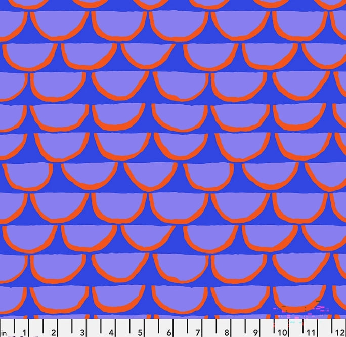 45" Wide Kaffe Fassett 100% Cotton Segments Blue PWBM107 Sold By The Yard