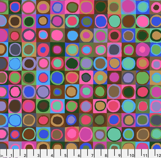 45" Wide Kaffe Fassett 100% Cotton Tiddlywinks Emerald PWGP171 Sold By The Yard