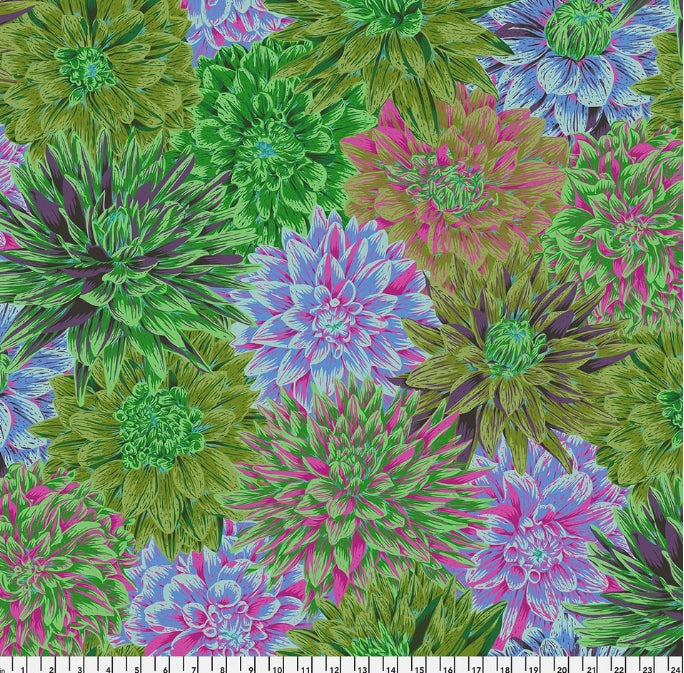 45" Wide Kaffe Fassett 100% Cotton Bursting Stripes Green PWPJ137 Sold By The Yard