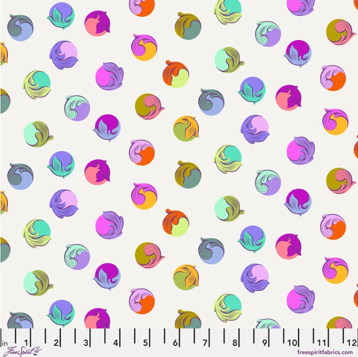 45" Wide Tula Pink Gum Drop-Pearl (PWTP286.PEARL) 100% Cotton, Sold By The Yard