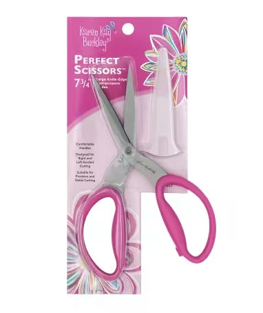 Karen Kay Buckley Perfect Scissors Pink 7-3/4in Large Knife-Edge Multipurpose Blades (KKB0227)