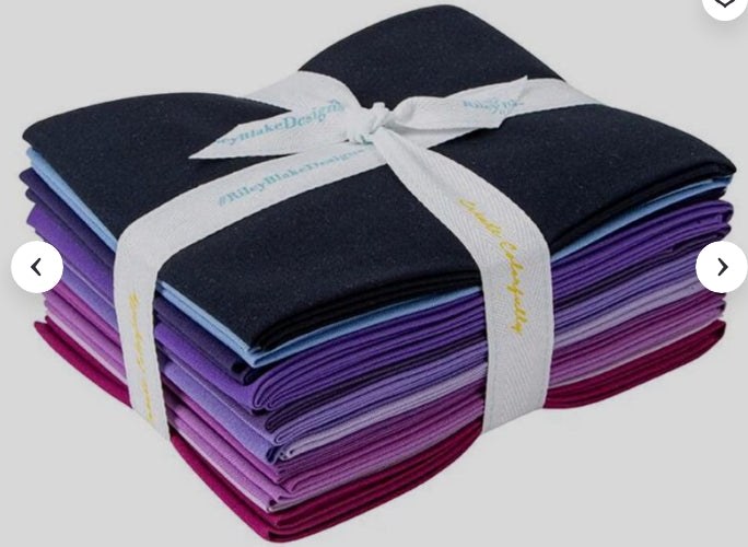 Confetti Cottons Purple 12 Fat Quarters Riley Blake Designs FQ-PUR120-12