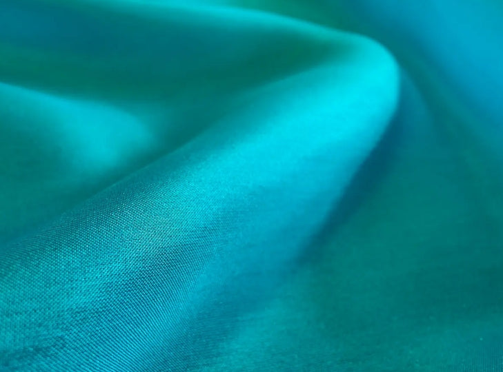 45" Wide Silky Habutai Turquoise 100% Polyester Sold By The Yard (Color#29)