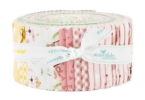 Baby Girl Riley Blake 2.5 Inch Rollie Pollie Jelly Roll 40 pieces Precuts (RP-16770-40)