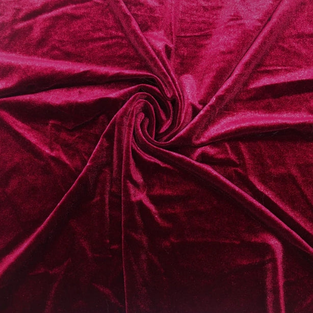 58" Princess Formal Stretch Velvet (Wine) 80% Polyester 20% Lycra