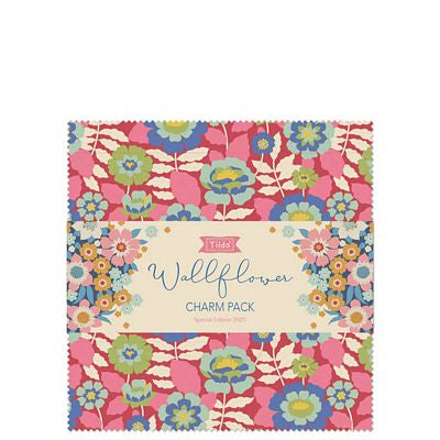 Tilda  Fabrics The Wallflower Collection Charm Pack Forty 5inch Squares Two of Each Design