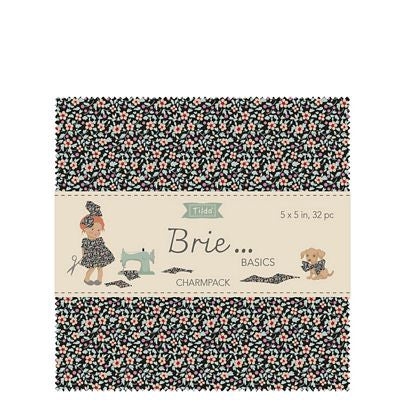 Tilda Brie Basics Charm Pack 5in x 5in Squares, 32pcs 100% Cotton