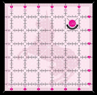 Tula Pink 6.5in x 6.5in Non-Slip Unicorn Ruler (TP2SQ6)