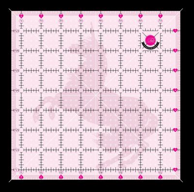 Tula Pink 8.5in x 8.5in Non-Slip Unicorn Ruler (TP2SQ8)