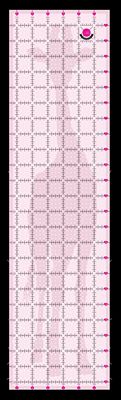 Tula Pink 6.5in x 24.5in Non-Slip Giraffe Ruler (TP6X24)