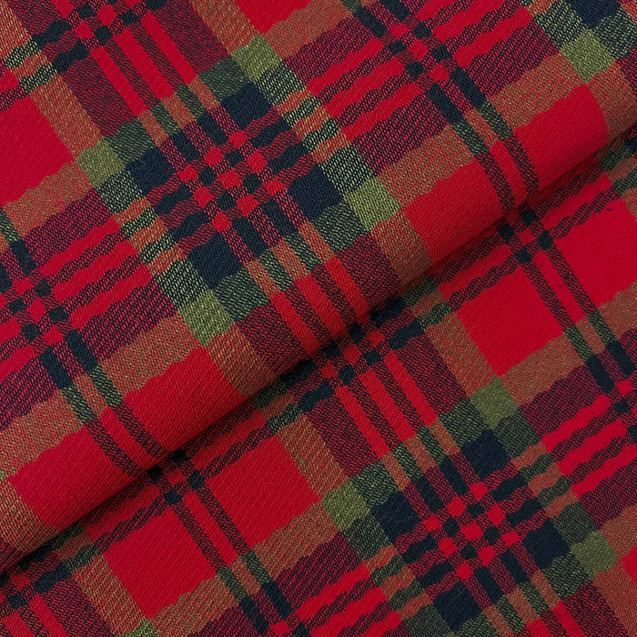 60" Wide Wool Tartan Plaids Fabric (#7812) 100% Wool