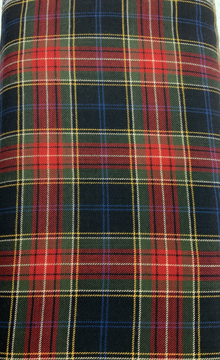 60" Wide Wool Plaid Fabric (B/R#9) 100% Wool