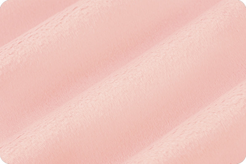 60" Minky 100% Polyester Smooth Solid Soft Pink Sold by The Yard