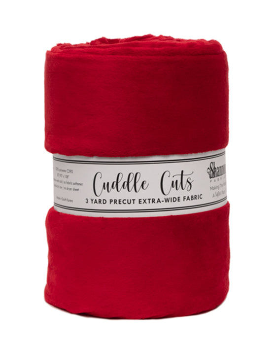 Shannon Fabrics 3 Yard Cuddle 110" Cut Cardinal