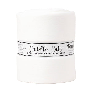 Shannon Fabrics 110" W x 108" L Pre-Cut Cuddle CKC3110 White