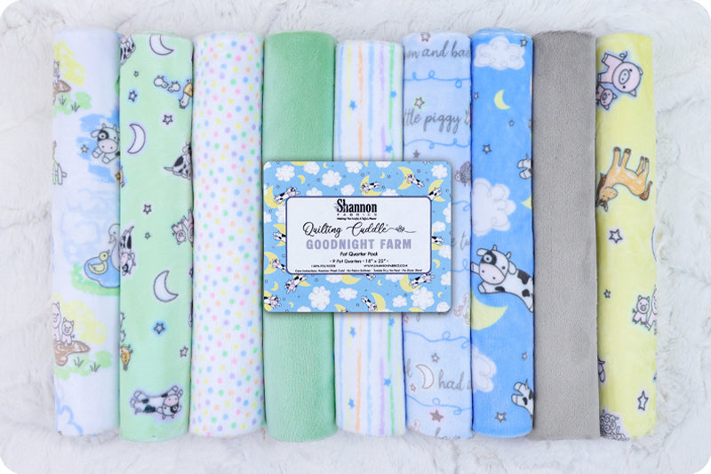 Shannon Fabrics Quilting Cuddle Fat Quarter Pack Goodnight Farm
