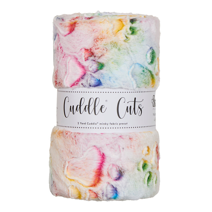 Shannon Fabrics 2 Yard Luxe Cuddle Cut Prism Paws Vibrant