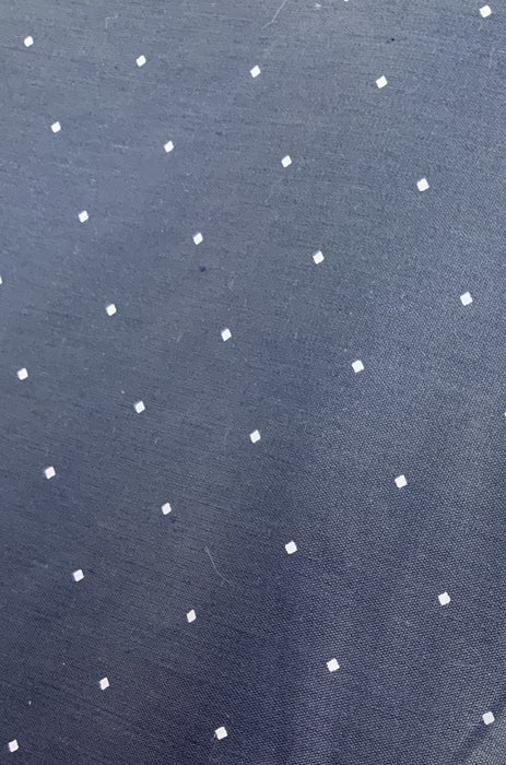 60" Wide Polish Cotton Navy With White Diamonds Sold By The Yard