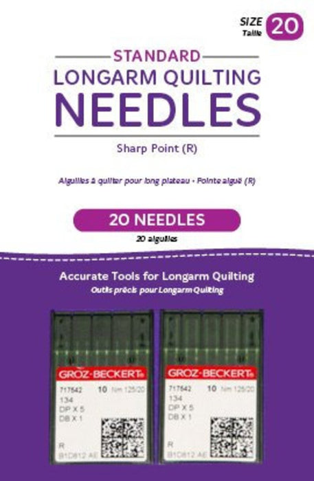 Handi Quilter Longarm Quilting Needles Standard Sharp Point Size 20/125 R (Pack of 20) QM00272-2