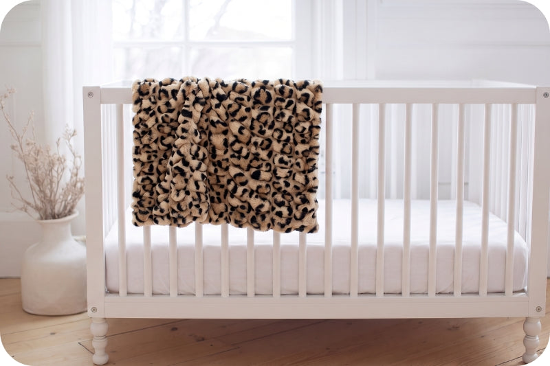 Shannon Fabrics Petite 30" x 36" Luxe Cuddle Blanket Milan Clouded Leo Sand