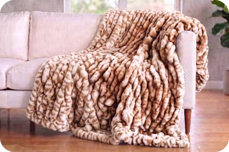 Shannon Fabrics Deluxe 60" x 90" Luxe Cuddle Blanket Milan Cheetah Woodland