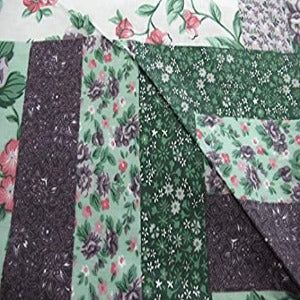 90" Cheater Quilt Top Log Cabin Purple