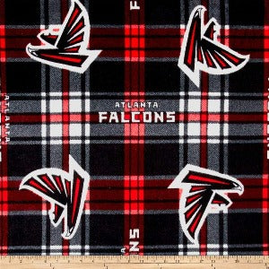60" Fleece 100% Polyester Atlanta Falcons Plaid #14717D