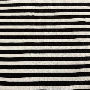 60" Liverpool/Bullet 96% Polyester/4% Lycra Stripe Black and White
