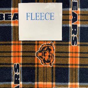 60" Fleece 100% Polyester Chicago Bears Plaid #6411D