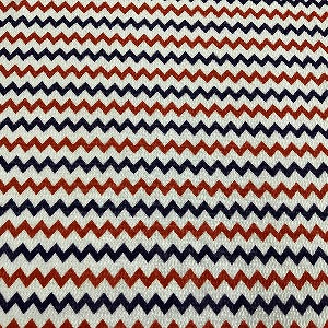 60" Liverpool/Bullet 96% Polyester/4% Lycra Chevron Red, White, Blue