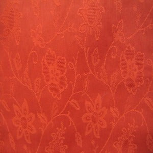 45" Cotton Brocade Floral Red