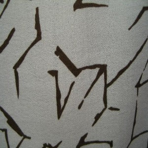 45" Challis/Rayon Ivory with Brown Markings