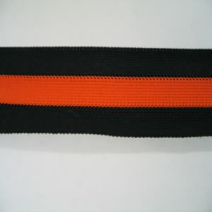Cheerbraid 1 1/2" Polyester Black/Orange/Black