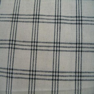 54" Upholstery Cotton Plaid Natural and Black