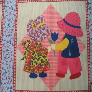90" Cheater Quilt Top Amish Kids Pink