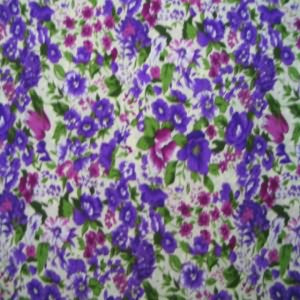45" Floral Pink Purple with White Background
