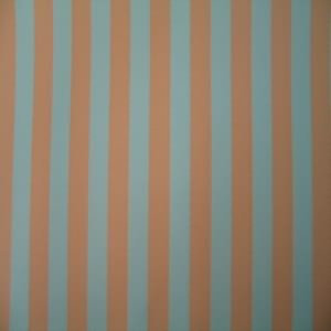 45" China Silk 100% Polyester Stripe Sky Blue and Tan